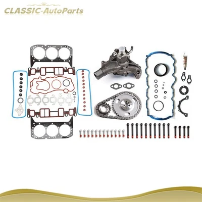 Kit completo de cadena de distribución de pernos de junta bomba de agua para GMC Sonoma SL 4,3 L 1996-1998 Foto 1 de 4