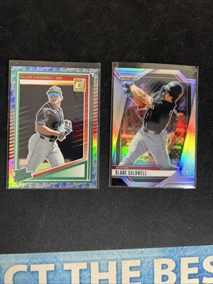 2025 Panini Slade Caldwell (2) Donruss RP Rockets/Prizm Silver RC Diamondbacks - Image 1 of 4
