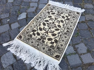 Turkish Vintage Small Rug Handmade Wool Bohemian Bath Mat Rug Traditional Rug - Picture 1 of 10