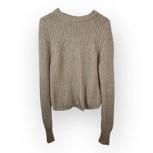 Suéter tejido grueso de lana merino Babaton para mujer talla pequeña beige cam1-3539-46 - Imagen 1 de 9