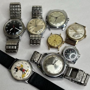 Broken Vintage Timex Watch Lot - Electric & Manual - Mickey Mouse - For Parts - Picture 1 of 5