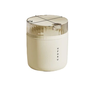 Cream white desktop trash can (standard with one roll of trash bag) 14cm * 15... - Picture 1 of 1