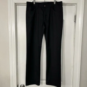 Bespoke Tapia 5-Pocket Casual Pants 35x31 Black Quiet Luxury Traveler EUC - Picture 1 of 13