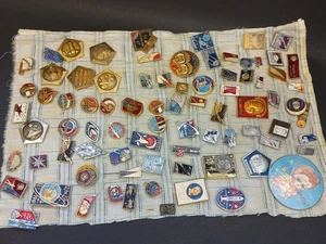 Soviet Vintag Space Badges 75 pcs,Space Program USSR,Collectible Russian Cosmos - Picture 1 of 10