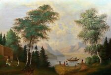 Antikes Ölgemälde 19. Jh. Romantik Landschaftsmalerei Landschaftsgemälde