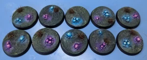 10x 32mm Alien planet painted base Warhammer DnD - Picture 1 of 1
