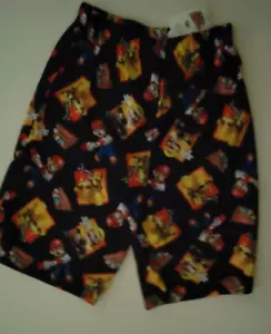 Boys Mario Super Sluggers Sports Navy Blue Multicolor Sleep Short L 10-12 - Picture 1 of 4