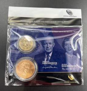 2015 Ike Eisenhower First Spouse $1 Presidential Coin & Medal Set OGP - Picture 1 of 7