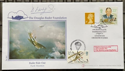 DENNIS ARMITAGE, Battle of Britain,  Signed 9.8.2001 Douglas Bader Bale Out FDC - Image 1 of 4