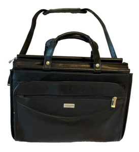 U.S. LUGGAGE NEW YORK BRIEFCASE LAPTOP CASE BUSINESS TRAVEL BLACK BAG - Afbeelding 1 van 13
