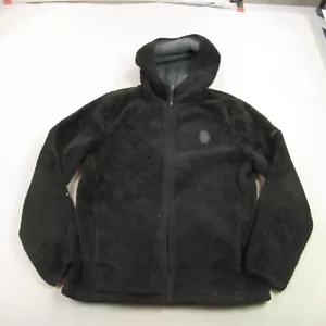 Spyder Jacket Mens Large Full Zip Long Sleeve Outdoor Lightweight Black Fleece - Picture 1 of 10