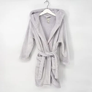 Pottery Barn Kids Plush Fleece Hooded Robe Sz 4-6 Lilac/Light Purple - Picture 1 of 4