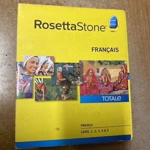 Rosetta Stone V4 TOTALe: French Level 1-5 Set for PC, Mac never open - Picture 1 of 7