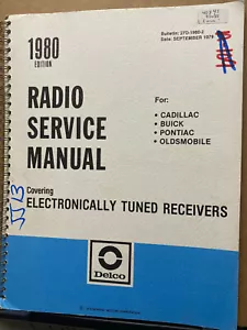 1980 Delco Radio Service Manual for Cadillac Pontiac Buick Oldsmobile + Car - Picture 1 of 3