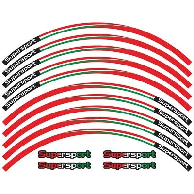 Cinta adhesiva reflectante para llanta de 17" 18" para Ducati SuperSport 1000 800 Foto 1 de 2
