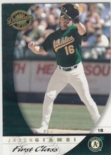 JASON GIAMBI /100 CLASS OF 2001 FIRST CLASS GOLD A'S YANKEES 2001 01 DONRUSS