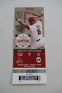 ST. LOUIS CARDINALS VS SAN FRANCISCO GIANTS 8/18/2015 FULL TICKET ~ KOLTEN WONG - Picture 1 of 1