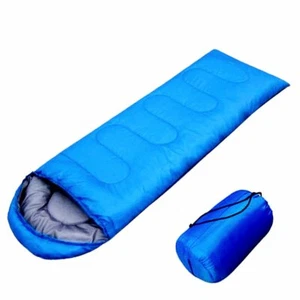 Schlafsack 4 Jahreszeiten Camping rechteckiger Umschlag Reißverschluss Kinder Erwachsene Wandern - Bild 1 von 10