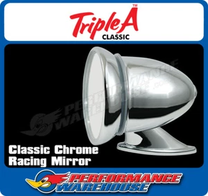 Classic Chrome Racing Mirror With Adjustable Head, Mg Triumph Jaguar Mini - Picture 1 of 3