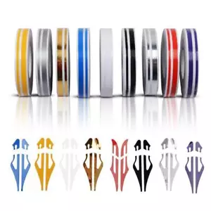 Double Line Tape Car Decal Striping Pin Stripe Steamline Sticker Yellow - Picture 1 of 9