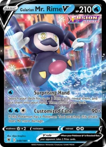 Tarjeta Pokémon Resplandor Astral Ultra Rara Galarian Mr. Rime V 049/189 Casi Nueva - Imagen 1 de 2