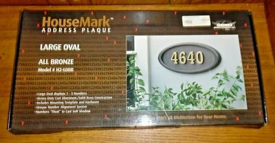 Caja Abierta Nueva Gaines HouseMark Placa de Dirección Grande Ovalada Bronce H2-LOBR Foto 1 de 4