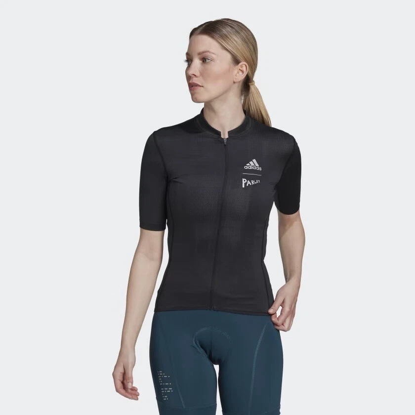 Adidas X Parley Short Sleeve Cycling Jersey Women S Black Reflective HF9020