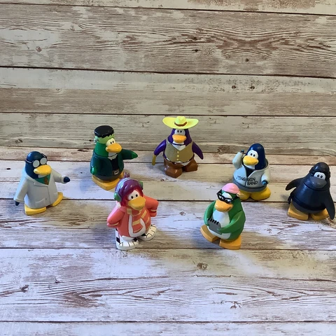 Disney Club Penguin Lot Of 7 Figures 2" Jakks Candace Gary Gadget Ninja Cowboy Cover