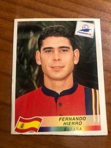 FIGURINA WORLD CUP FRANCE 98 PANINI SPAGNA HIERRO n 237 OTTIMA CON VELINA - Picture 1 of 2