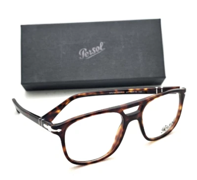 Nuevas gafas de lectura Persol 3329-V 24 52-18 145 lectores con marcos de tortuga y plata Foto 1 de 4