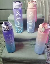 Personalised 750ML Sports Water Bottle Gym Motivation Drinks Bottles Ombre