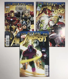 🔥AVENGERS #1 #3 & #6 (2010) HEROIC AGE 1ST AND 2ND APPEARANCE OF AZARI T’CHALLA - Picture 1 of 11