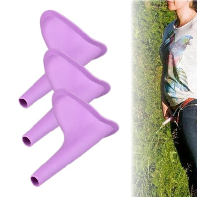 3Pcs Portable Toilets Female Urinating Device Soft Silicon Ladies Woman Urinal  - Image 1 of 4