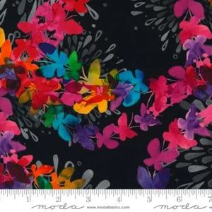 Playgrounds Butterflies Ink Black Amarilys Henderson for Moda 1/2 YD 2264 14 - Picture 1 of 1