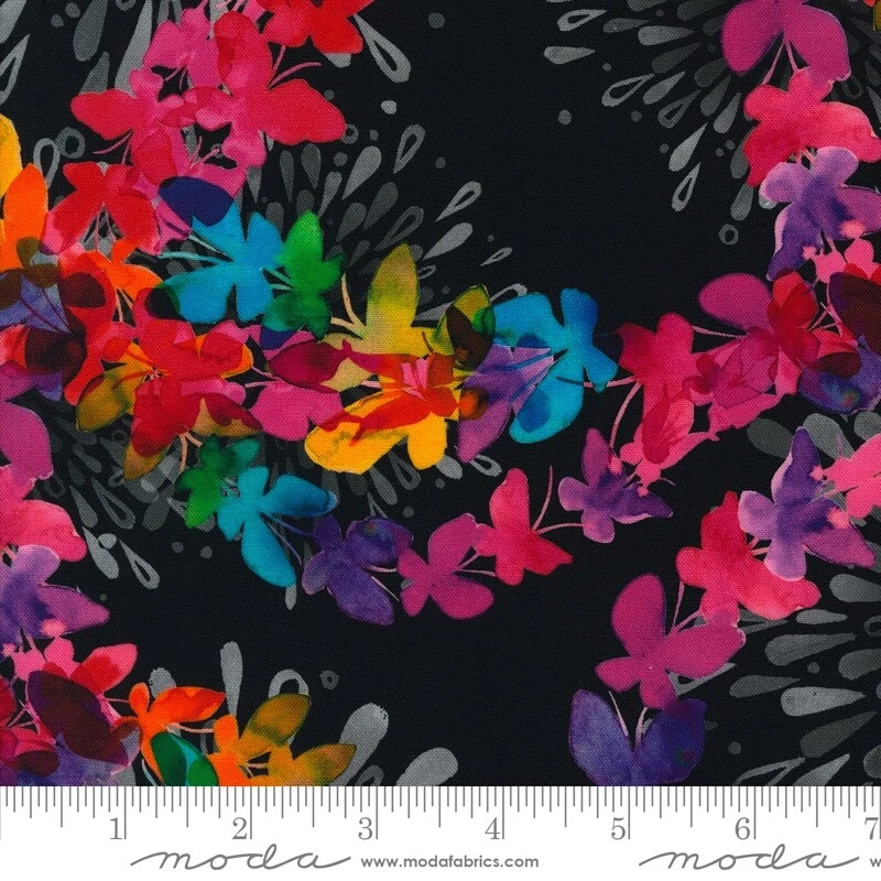 Playgrounds  Butterflies Ink Black Amarilys Henderson for Moda 1/2 YD 2264 14 - Image 1 of 1