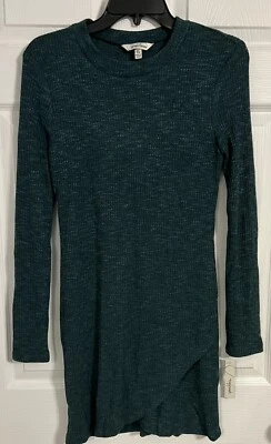 Speechless Women’s Xs Cable Knit Sweater Dress Long Sleeve Green New With Tag  - Image 1 of 4