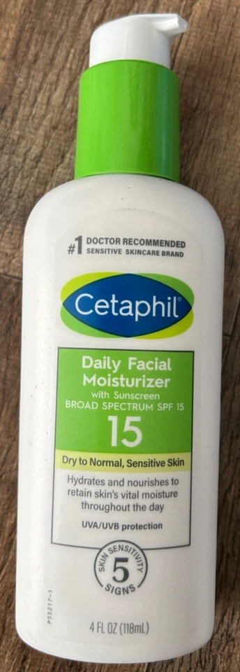 Cetaphil Daily Facial Moisturizer, SPF 15, 4 Oz Normal Sensitive Skin - Image 1 of 1