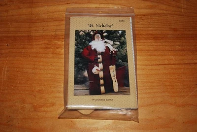 Country Stitches 17" PRIMITIVE SANTA Pattern St. Nicholas #286 - Image 1 of 3
