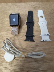 Apple Watch Series 3 WR-50M 38mm Aluminum Case Ion- X Glass Composite Back - Photo 1 sur 12
