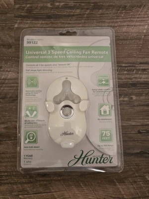 Hunter Indoor Ceiling Fan Universal Remote Control - White. Sealed! - Image 1 of 2