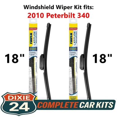 Rain-X Latitude 2-n-1 Windshield Wiper Kit fits: 2010 Peterbilt 340 (18" & 18") Foto 1 de 4