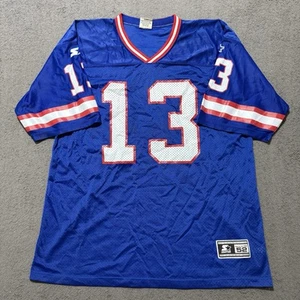 Vintage Starter #13 Danny Kanell New York Giants Football Jersey Adult Blue Men - Picture 1 of 8