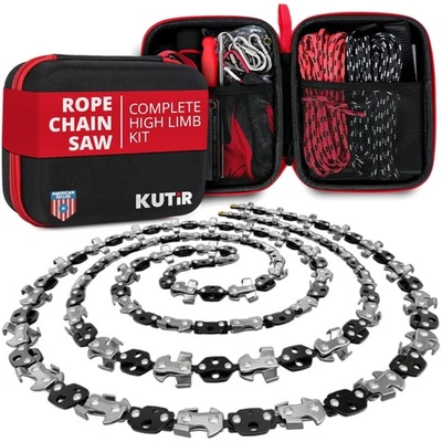 55 Inch Manual Rope Chainsaw - Effortless High Limb Cutting, Portable with Case - Imagem 1 de 4