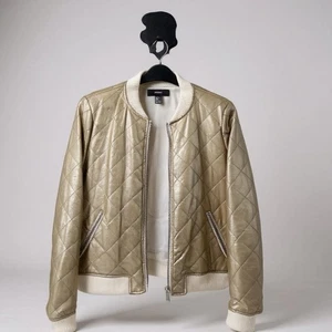 Forever 21 Ladies Gold Bomber Jacket - Picture 1 of 5