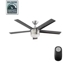 Home Decorators Collection Merwry SW1422BN LED Ceiling Fan - Brushed Nickel - Picture 1 of 1