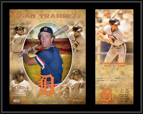 Alan Trammell Detroit Tigers 12" x 15" Hall of Fame Career Profile Cover