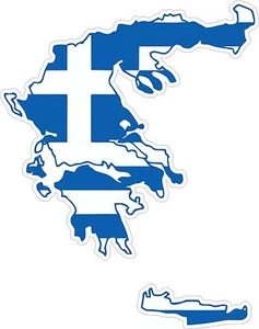 Pegatina sticker Adesivi adhesivo vinilo coche moto bandera mapa grecia - Bild 1 von 1