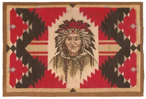 c1910 Tobacco Premium B12-1 "Retratos indios" 8,25x5,5" - Manta de fieltro - EX-NM - Imagen 1 de 2