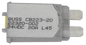 NEW COOPER BUSSMAN CIRCUIT BREAKER FITS 0-28VDC 20 AMP MANUAL III CB223-20 - Imagen 1 de 2