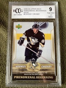 2005-06 Upper Deck Phenomenal Beginnings Gold #6 Sidney Crosby BCCG 9 NM +